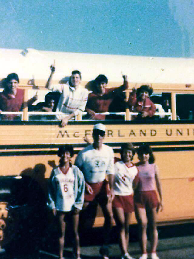 The teams on the day of the beach trip, fall of 1985.